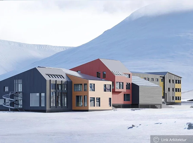 Ny -og ombygging av folkehøgskole på Sjøskrenten i Svalbard