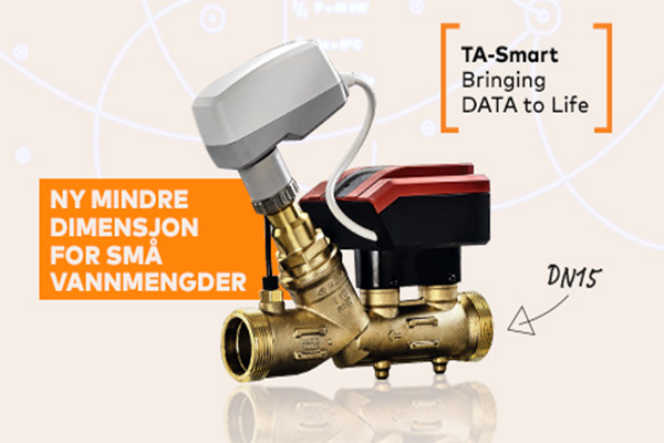TA-Smart regulerer betydelig lavere mengder enn andre ventilstørrelser